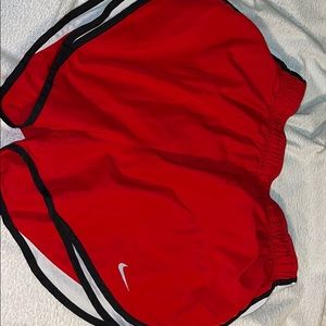 Red Nike Dri Fit Shorts.